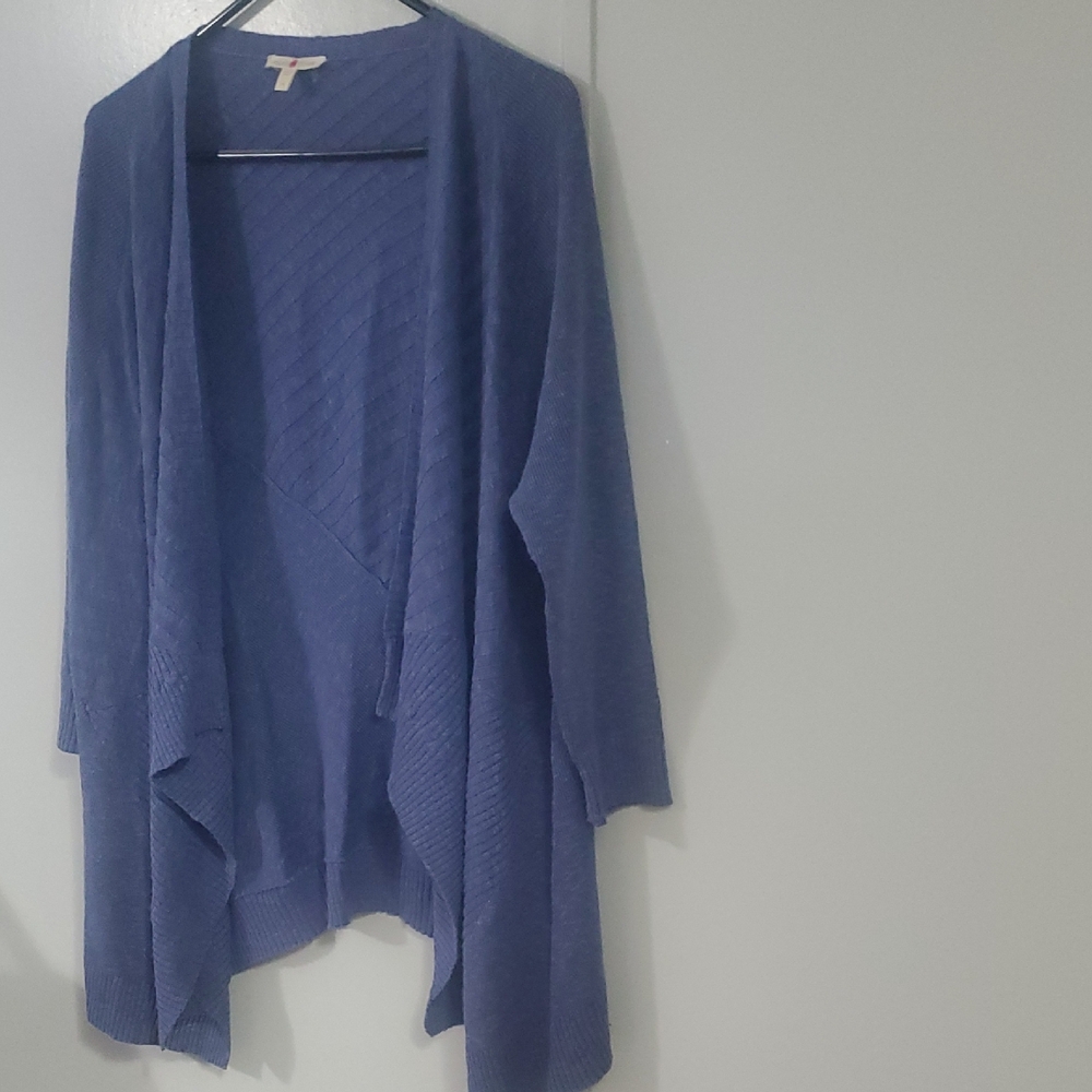 Eileen Fisher Draped Blue Cardigan